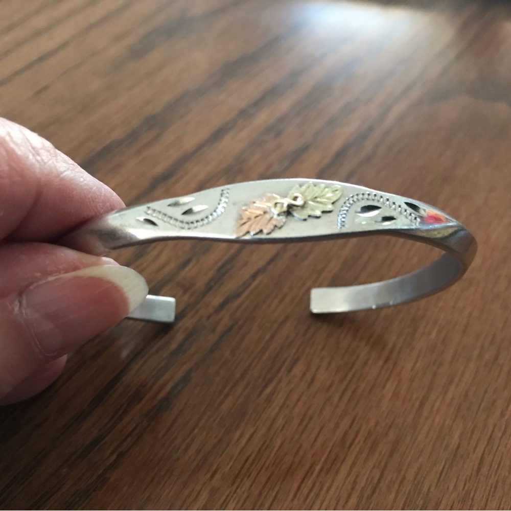 Black Hills Gold Cuff Bracelet Sterling Silver